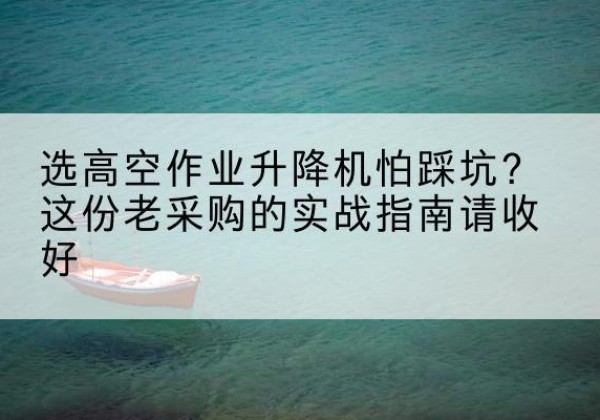 宁夏高空作业升降机厂家推荐-选高空作业升降机怕踩坑？这份老采购的实战指南请收好